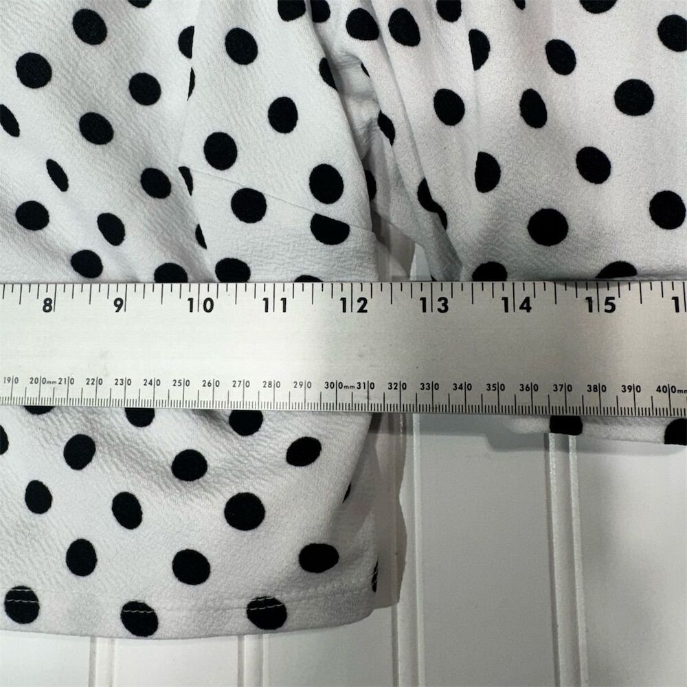 Charlotte Russe Polka Dot Puff Sleeve Crop Top S Retro Coquette Y2K - Picture 5 of 8